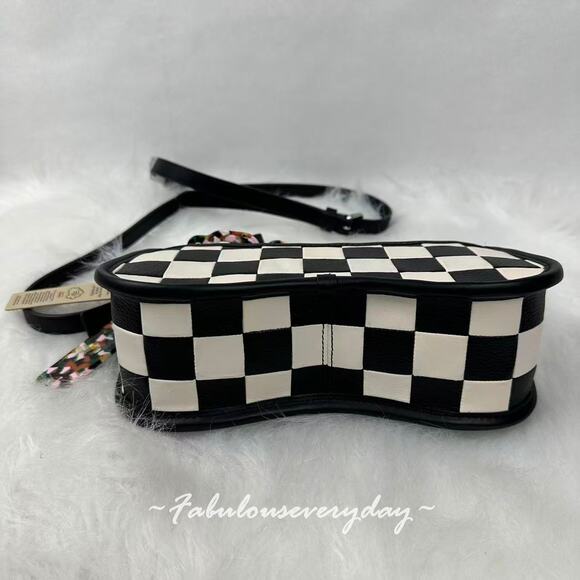 Coach Coachtopia Checkerboard Upcrafted Leather Wavy Dinky Crossbody Bag CL769 - Picture 7 of 9